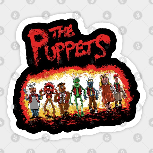 The Puppets Sticker by Zascanauta